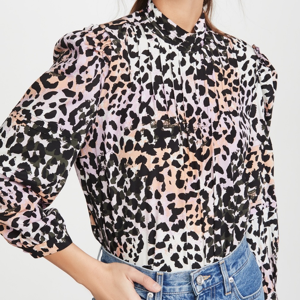 Veronica Beard “Lety” Leopard Print Top | NWT